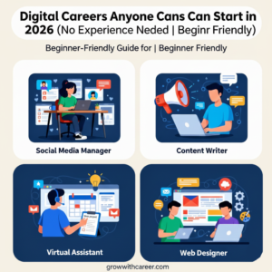 Digital Careers Anyone Can Start in 2026 (No Experience Needed Beginner Friendly)