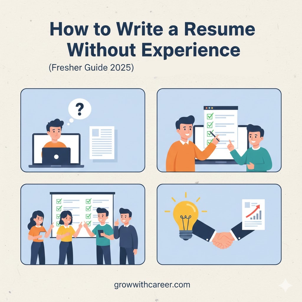 How to Write a Resume Without Experience (Fresher Guide 2025) – Step-by-Step + Examples