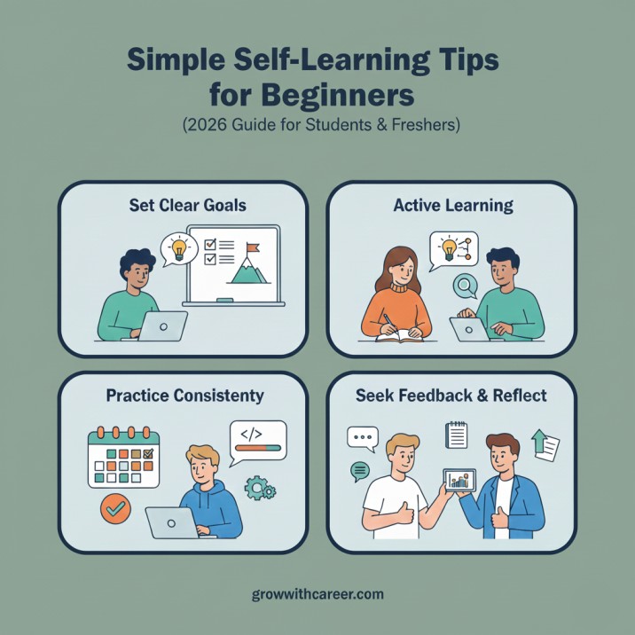 Simple Self-Learning Tips for Beginners (2026 Guide for Students & Freshers)