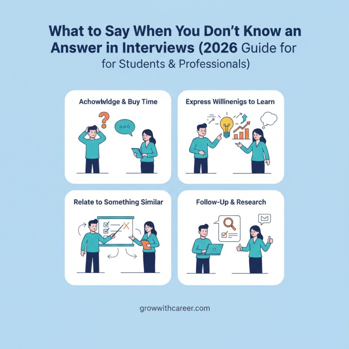 What to Say When You Don’t Know an Answer in Interviews (2026 Guide for Students & Professionals)