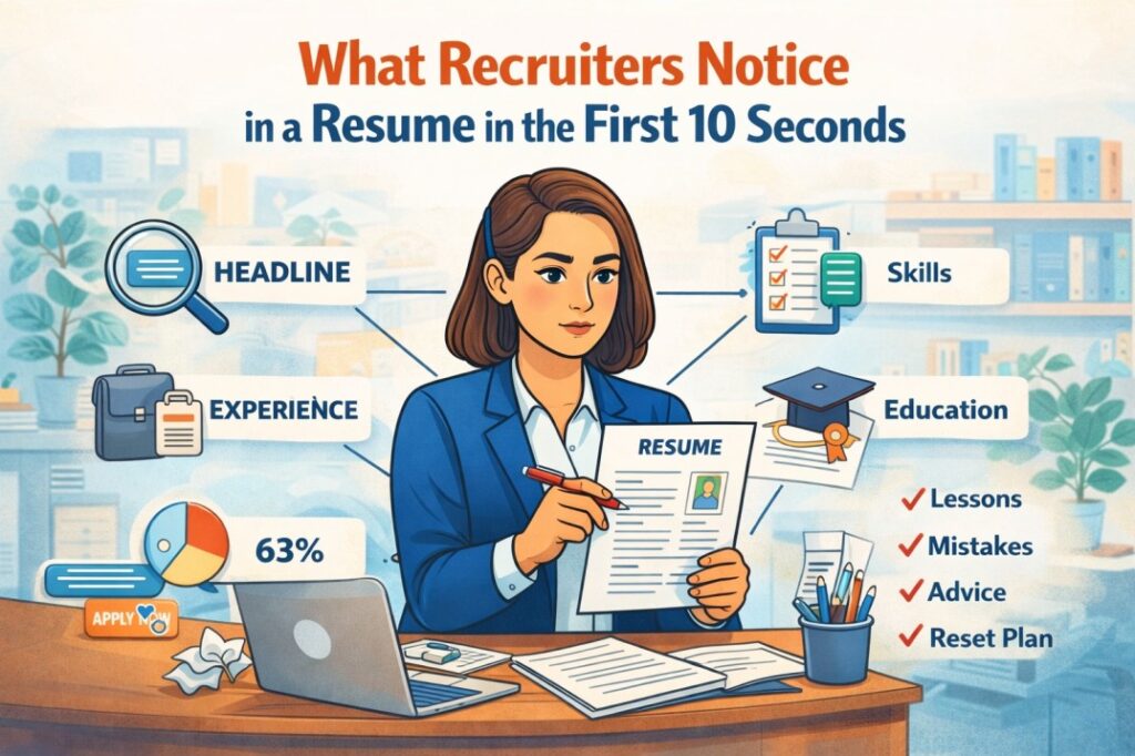 What Recruiters Notice in a Resume in the First 10 Seconds (2026 Shortlisting Guide)